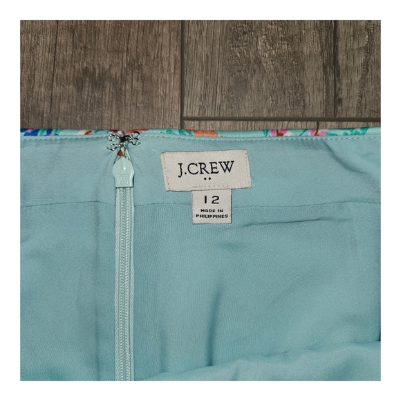 J Crew Springtime Floral Sateen Pencil Skirt Size 12 - Picture 6 of 6
